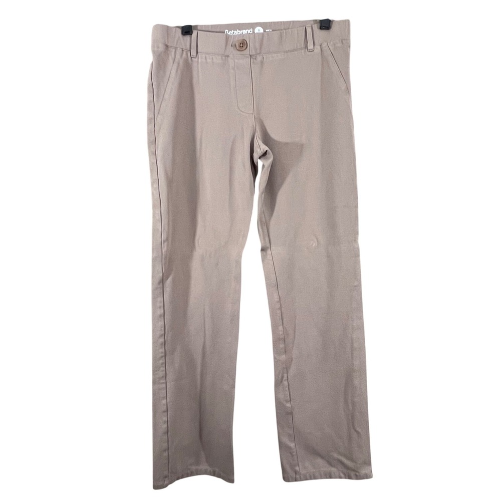 Betabrand Dress Pant Yoga Pants Womens M Petite Tan Stretch Office